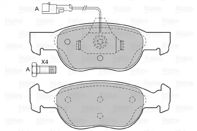 VALEO 598040 On Fren Balatası Marea 1,4 / 1,6 / 1,9td Bravo Brava 1,8 1,9td 9947629