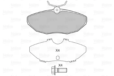 VALEO 598438 Fren Balatası Arka S-Type Iı 02>07 Xj (X350, X358) 03>09 C2C40194