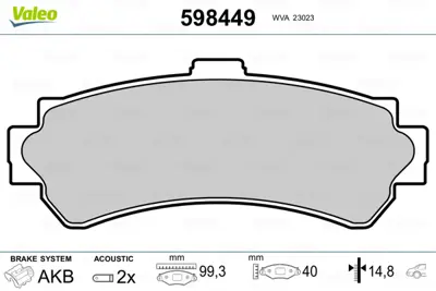 VALEO 598449 Fren Balatası Arka Nıssan Almera 1995 2000 Maxıma 2000 2003 (Abs Lı Araclar Icın) 440600M890