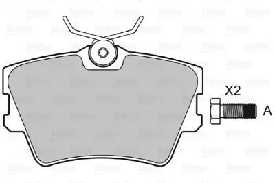 VALEO 598482 Arka Fren Balatası Transporter T4 96>04 7D0698451