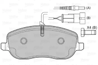 VALEO 598553 On Fren Balatası P807 C8 2,0hdı 2,0 16v 2,2hdı 2,.0 16v 06 / 02> 425457 9949552