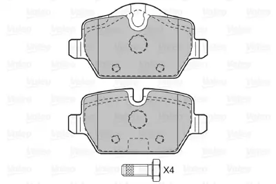 VALEO 598701 Arka Fren Balatası Bmw E90 E87 34216788183