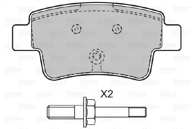 VALEO 598722 Arka Fren Balatası Corsa D Grande Punto 199 1,3 1,4 1,9 Mjet 10 / 05 ,1,4 T Jet 09 / 07 1605356 77363959