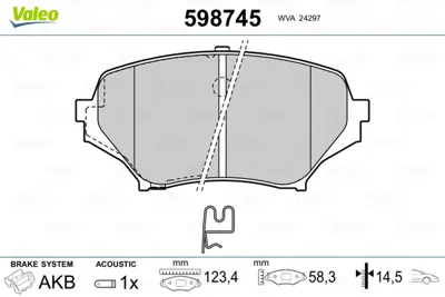 VALEO 598745 On Fren Balatası Mx 5 Iı 00>05 NFY73328ZD