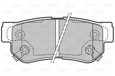 VALEO 598748 Arka Fren Balatası Dısk Elantra 06 10 / Getz 02 11 / Matrıx / Santafe 01 06 / Sonata 98 05 / Sonata  583023FA10 583023KA60