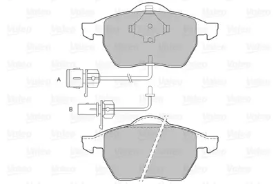 VALEO 598751 On Fren Balatası A4 A6 1.8t 1.9tdı 95> Passat 1.8t 1.9tdı 95 00 Golf Iv 1.9tdı Superb 02> 