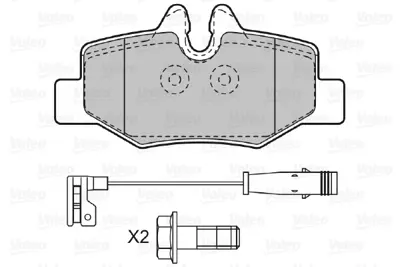 VALEO 598765 Fren Balatası Arka Vıano W639 03> Vıto W639 03> A0064204420