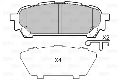 VALEO 598875 Arka Fren Balatası Subaru Impreza 00-07 Forester Sg 03-08 26696FE050 32006220