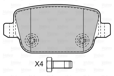 VALEO 598935 Arka Fren Balatası Mondeo Iv Ca2  07>14 S-Max 09> 06> S-Max 09> Mondeo Iıı 00>07 Iv 07> Kuga 08> Gal 1917250 30794553 LR134697