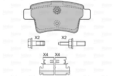 VALEO 598936 Arka Fren Balatası C4 Pıcasso C4 Grand Pıcasso 1,6 Hdı 110fap 1,8 16v 2,0 16v 2,0 Hdı 138 Fap 10 / 0 425432