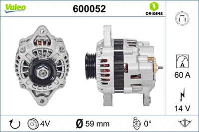 VALEO 600052 Alternator 12v 65a Alto Iıı Swıft 1,0 3140086510