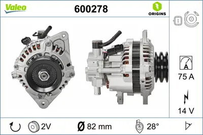 VALEO 600278 Alternatör Hyundaı H100 3730047500