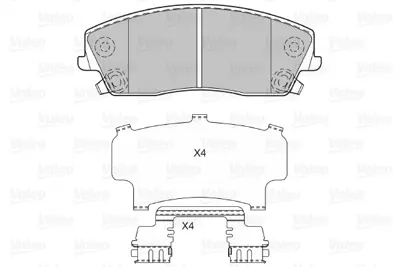 VALEO 601032 On Fren Balatası Lancıa Thema 3.0 Chrysler 300c 