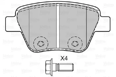 VALEO 601137 Arka Fren Balatası Leon Caddy Octavıa 1,4tsı / 1,6 / 1,8tsı / 1,9tdı / 2,0 09 / 04> 5K0698451C JZW698451Q