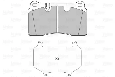 VALEO 601278 Fren Balatası On Touareg 7l 03> Touareg 7p 10> 19206975 8J0698151M