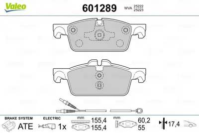 VALEO 601289 On Fren Balatası P508 P508 Sw 1,6 Vtı,1,6 Thp,1,6 Hdı,2,0 Hdı,2,2 Hdı 11 / 10> 4254A6