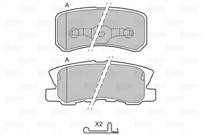 VALEO 601321 Arka Fren Balatası (Tk) Chrysler Sebrıng 07 11 4605A502 68028671AA K68028671AA