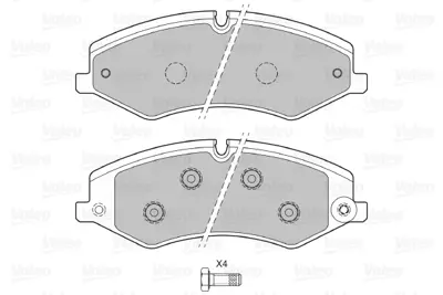 VALEO 601324 Fren Balatası On Dıscovery 4 10-16 Range Rover Sport 10> Range Rover 13> LR134700