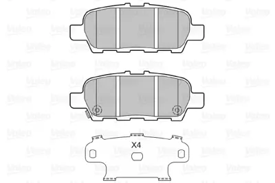 VALEO 601331 Arka Fren Balatası (Tk) Juke Murano Iı Z51 08> Murano Iı Z51r Rus 12 / 10> Grand Vıtara 06> 5580077K03 D4M609N00A
