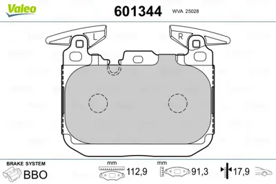 VALEO 601344 Fren Balatası On Bmw F20 F30 F22 F36 34116878882
