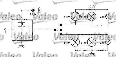 VALEO 641424 Flasor 12v 4 Born, 9553661580