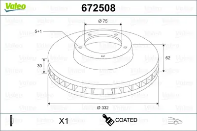 VALEO 672508 Fren Diski Ön Bmw X5 E70 Fren Diski Binek 34116886478