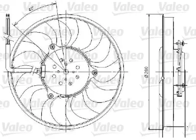 VALEO 696018 Fan Motoru Kucuk Olan 200w 280mm Audı A6 05>11 4F0959455A