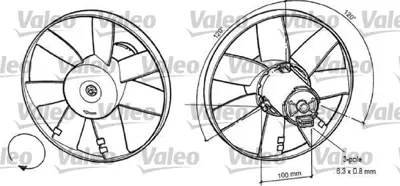 VALEO 696041 Fan Motoru Ford Galaxy 1,9td / 2,0ı 94>00 Polo 98>01 Sharan 95>10 Arosa 97>04 Alhambra 96>10 6N0959465 7223405