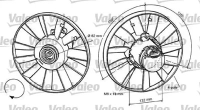 VALEO 696057 Fan Motoru Passat 1,9tdı 90>97 3A0959455M