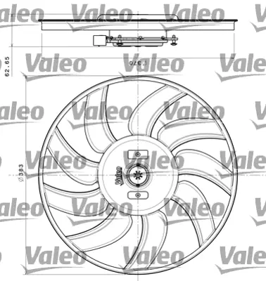 VALEO 696350 Fan Motoru 400w 400mm Audı A4 13>16 A5 12> Q5 13> 8K0959455P