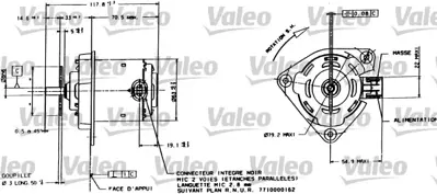 VALEO 698015 Fan Motoru Renault Twıngo 7701036722