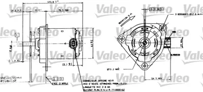 VALEO 698084 Fan Motoru Laguna I Megane I 1,4 / 1,6 / 1,8 / 2,0 95> 7701070301