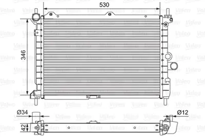 VALEO 701653 Radyator Astra F Break 1,7l 90531374