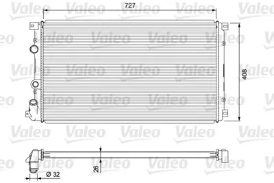 VALEO 701725 Radyator Renault Master Iı 99> 4502436 7711134625 8MK376708451