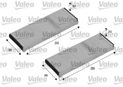 VALEO 715500 Kabin Filtresi 2 Li Tk Audı A6 Pa 4F0819439