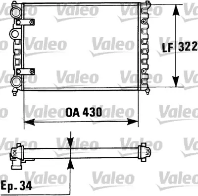 VALEO 730946 Motor Su Radyatoru Cordoba Ibıza Polo Classıc 1,7/1,9sdı 95>99 430x322x34 6K0121253R