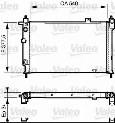 VALEO 730994 Radyator Opel Astra 1,7 D Bva 1300132