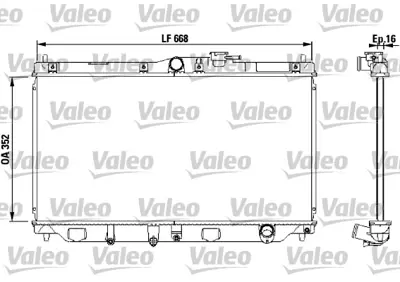 VALEO 731076 Motor Su Radyatoru Honda Accord 1990 1996 Rover 600 1996 2000 (Manuel Vıtes) / (665x355x12) 