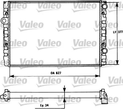 VALEO 731127 Motor Su Radyatoru 1,9d / Td / Tdı Golf Iıı 91>02 Passat 89>97 Vento 91>98 1H0121253BL