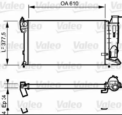 VALEO 731176 Radyatör Psa Zx/306 Td 1331L7 1331N1