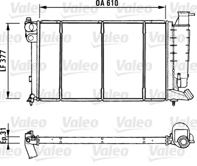 VALEO 731181 Radyatör Psa Zx/306 D Ac 1331N0 8MK376716581