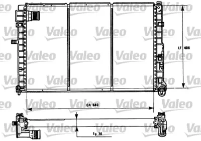 VALEO 731185 Radyatör Psa Xm/605td 1301TF