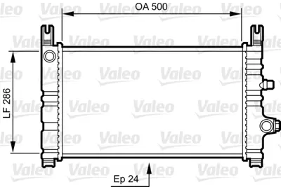 VALEO 731299 Motor Su Radyatoru Fıesta Iıı 1,6 / 1,8 92>96 Olcu: (500 X 286 X 24) Klımasız 7138825