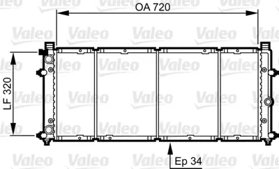 VALEO 731411 Radyator Vw Transporter Iı 701121253B 8MK376707301