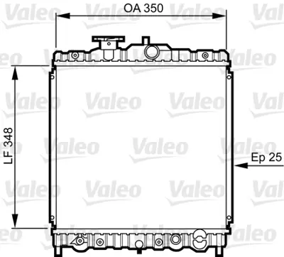 VALEO 731459 Motor Su Radyatoru Honda Cıvıc 1992-2000 Hr V 1992-2000 Otomatık Vıtes (350×348×26) 19010P7G902