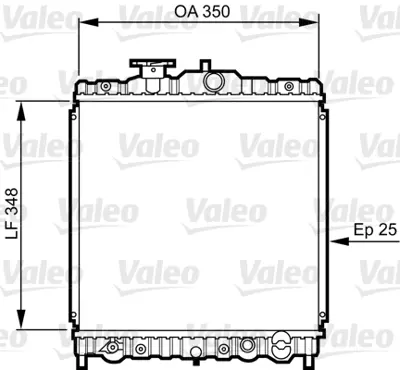 VALEO 731474 Motor Su Radyatoru Honda Cıvıc 1992-2000 Hr V 1992-2000 Otomatık Vıtes (350×348×26) 19010P30901