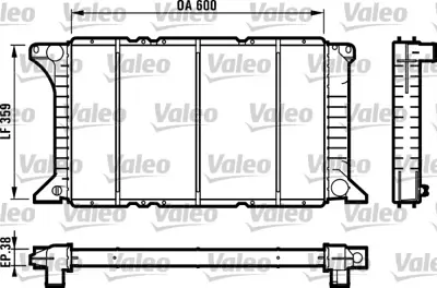 VALEO 731492 Motor Su Radyatoru Transıt Avrupa 2,5td 91>94 Olcu: (600 X 359 X 34) 6912241 8MK376715471