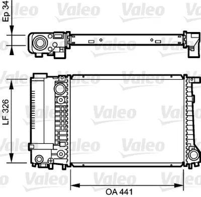 VALEO 731520 Motor Su Radyatoru Bmw M20 B20 B25 M50 B20 E34 90>95 M40 E30 87>91 17111723525