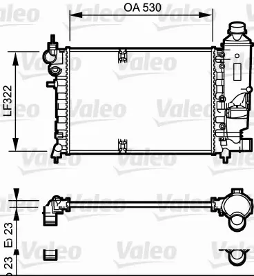 VALEO 731527 Motor Su Radyatoru P106 Ym Saxo 1,6 / 1,6 (96 03) Olcu: (530*322*23) 