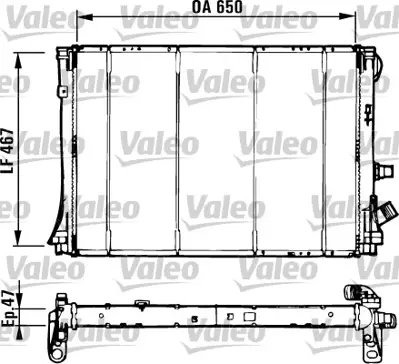 VALEO 731529 Radyator Renault Laguna Td Ac 7701352666